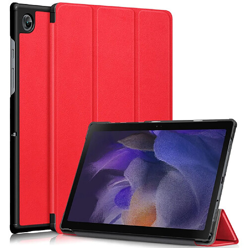 Etui en PU fonction réveil/veille automatique avec support rouge pour votre Samsung Galaxy Tab A8 10.5 (2021)