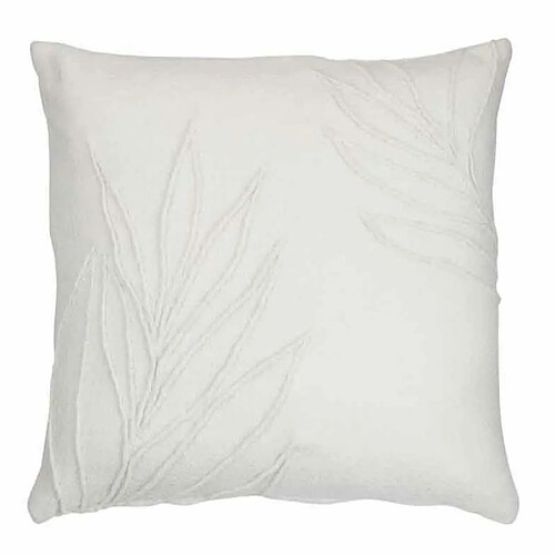 Paris Prix Coussin Déco Feuilles II 43x43cm Blanc