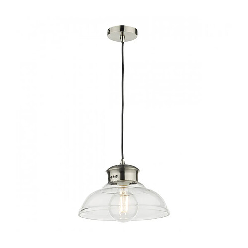 Luminaire Center Suspension Siren 1 ampoule Verre,chrome antique