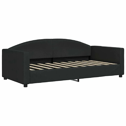 Maison Chic Lit de jour, Lit de repos pour Salon Chambre,Canapé-lit,Lit d'invité noir 90x190 cm tissu -MN53390