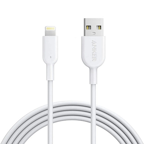 Wewoo Câble II de données chargement certifié USB MFI pour iPhone 8/7, longueur: 0,9 m (blanc)