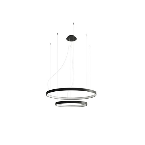 Luminaire Center Suspension LED Rio Aluminium Noir