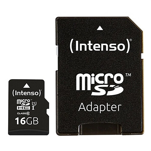 Totalcadeau Carte Mémoire Micro SD avec Adaptateur Noir Capacité - 16 GB pas cher