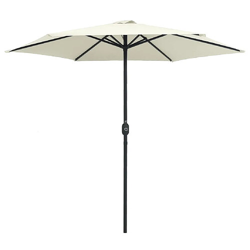 Maison Chic Parasol Jardin | Parasol d'extérieur et mat en aluminium 270x246 cm Blanc sable - GKD95089