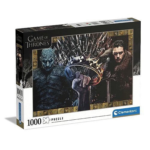 Clementoni Game of Thrones 1000 pièces, Fantaisie, Film, Puzzle Netflix, Divertissement pour Adulte-fabriqué en Italie, 39652, Multicolore, Medium