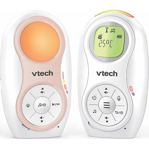 VTech Nounou audio Kit de moniteurs pour bébé - Avec piles dans l'émetteur et le récepteur et la possibilité d'enregistrer des enregistrements personnalisés