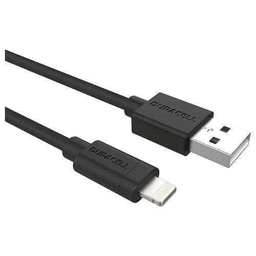 Câble Lightning DURACELL USB5022A Noir 2 m (1 Unité)