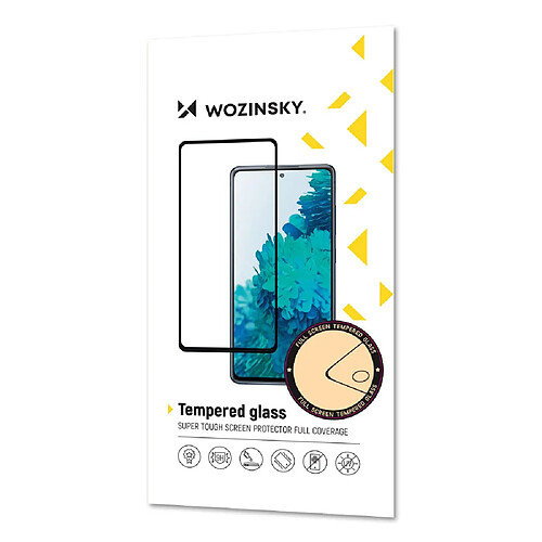 Ozzzo wozinsky verre trempe plein colle super tough protecteur d ecran entierement couvert avec cadre coque friendly pour oppo reno6 4g noir