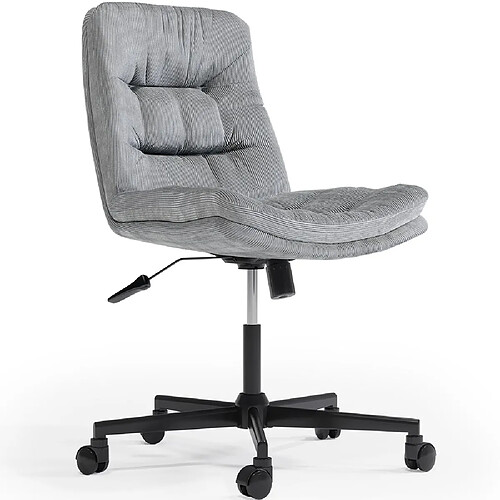 ICONIK INTERIOR Chaise de Bureau Rembourrée - Pivotante - Hera Gris clair