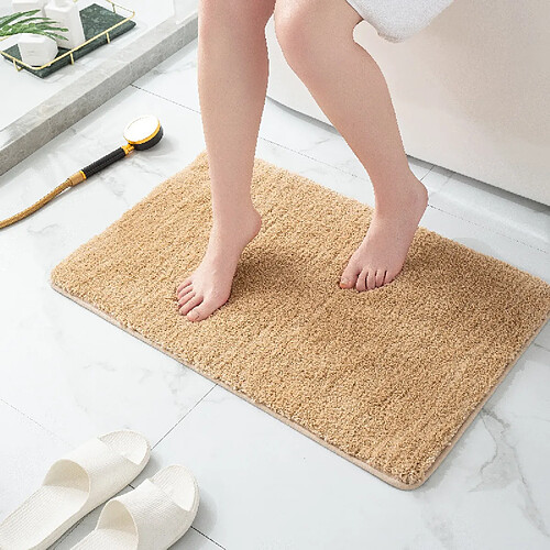 LUUCOZK Tapis de bain antidérapants, absorbants, à séchage rapide, décoration de salle de bain, couleur 3-50x80cm