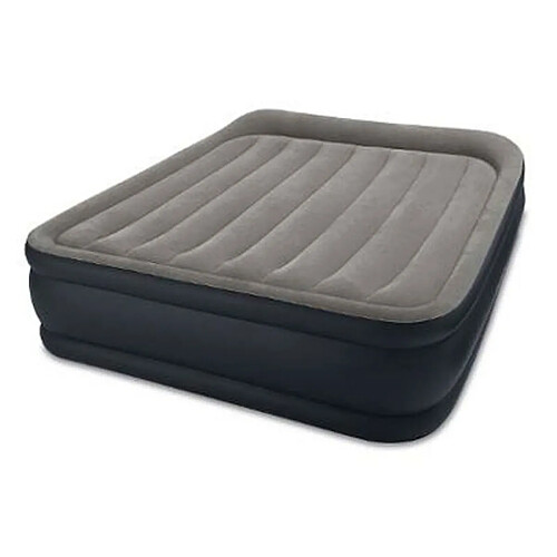 Matelas Gonflable Électrique 2 Places Fibertech Luxe Gris