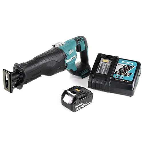 Makita DJR 187 RT1 18 V Li-Ion Scie récipro sans fil + 1x Batteries 5,0 Ah + Chargeur - sans Coffret de transport