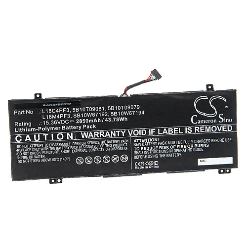 vhbw Batterie compatible avec Lenovo IdeaPad C340-14IWL, Flex-14API ordinateur portable Notebook (2850mAh, 15.36V, Li-polymère)