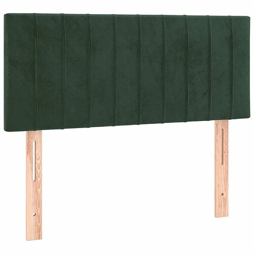 Maison Chic Tête de lit moderne pour chambre - Décoration de lit Vert foncé 80x5x78/88 cm Velours -MN13913