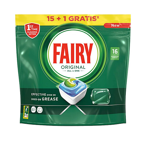 Tablettes pour Lave-vaisselle Fairy Original 16 Capsules