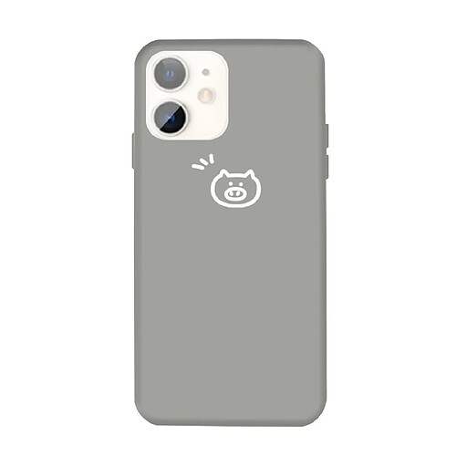 Wewoo Coque Pour iPhone 11 Petit Cochon Motif Coloré Givré TPU Téléphone Housse de Protection Gris