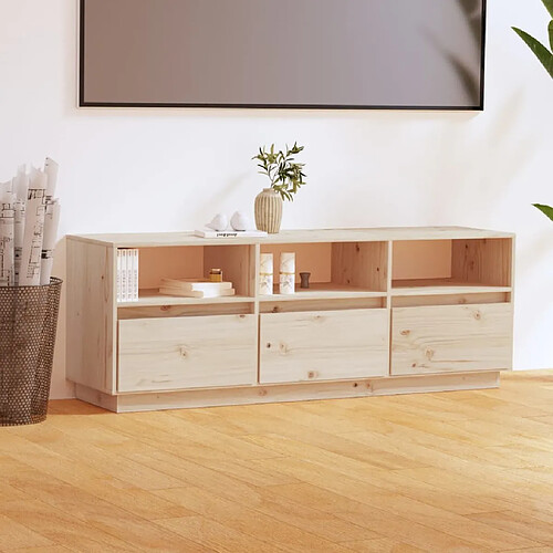 vidaXL Meuble TV 140x37x50 cm Bois de pin massif