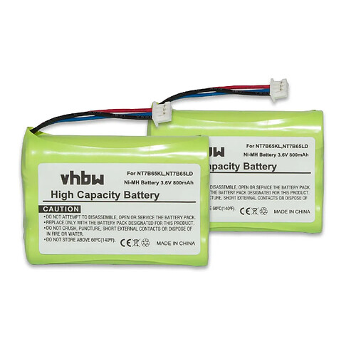 Vhbw 2 batteries 700mAh pour téléphone fixe sans fil Avaya 20DT, WT9620, remplace CPH-464Q3S, NT7B65KL, NT7B65LD