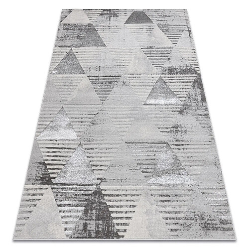 RUGSX Tapis LIRA E1627 Triangles géométrique, structuré, moderne, glamour - gris 120x170 cm