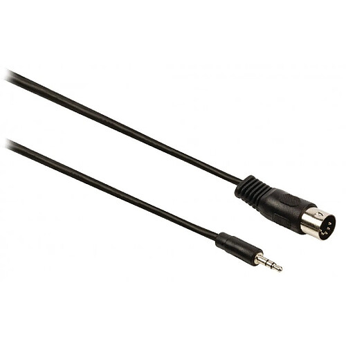 Valueline Câble adaptateur audio DIN à connecteur DIN 5 broches mâle vers 3,5 mm mâle 1,00 m noir