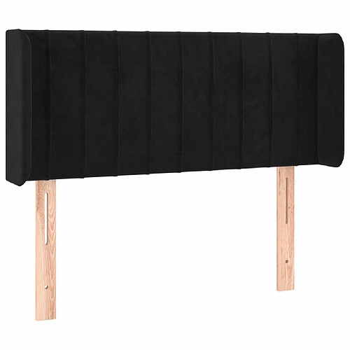 Maison Chic Tête de lit moderne avec oreilles pour chambre - Décoration de lit Noir 83x16x78/88 cm Velours -MN12077