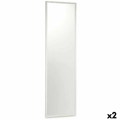 Gift Decor Miroir mural Blanc Bois MDF 40 x 142,5 x 3 cm (2 Unités)