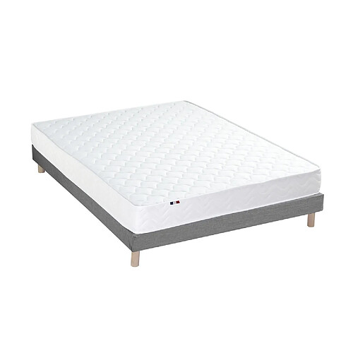 Idliterie Ensemble Matelas accueil Latex 3 zones INITIAL - Bi Confort Mousse & Latex + Sommier - Made in France