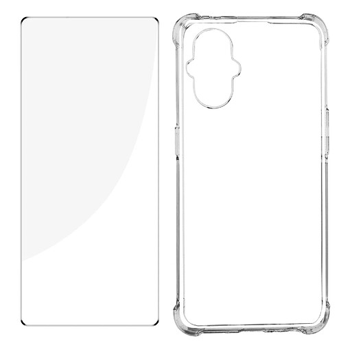 Avizar Pack Protection Oppo Reno 8 Lite 5G Coque Renforcée + Verre Trempé Transparent