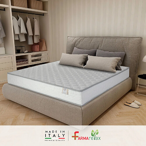 FARMARELAX Ecoroyal Matelas 180x200 cm, H 16 cm, Orthopédique, Livré sous vide enroulé, 100% Made in Italy