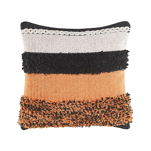 Beliani Coussin MIHALGAZI Bouclé 45 x 45 cm À rayure Multicolore