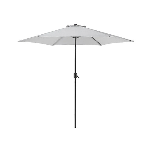 Beliani Parasol de jardin gris clair d 270 cm VARESE