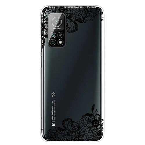 Coque en TPU à motifs clair souple fleur en dentelle pour votre Xiaomi Mi 10T 5G/10T Pro 5G