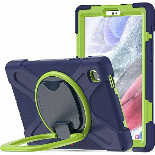 Tech-Protect X-Armor Case ? Étui de protection pour enfant, résistant aux chocs et robuste, avec fonction support | Compatible avec Samsung Galaxy Tab A7 Lite 8.7 T220/T225 | Bleu foncé/citron vert