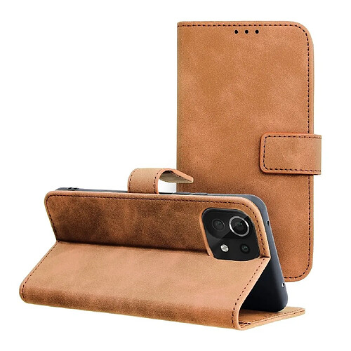 forcell tender book coque pour xiaomi redmi note 10 pro / redmi note 10 pro max marron