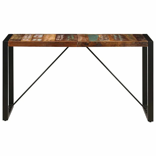 Maison Chic Table de salle à manger,Table à dîner 140x70x75cm Bois de récupération massif -GKD18634