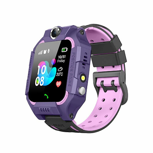 Z6F Enfants Smart Watch Sos Téléphone Montre Ip67 Étanche Photo À Distance Smartwatch Pour Ios Android Violet