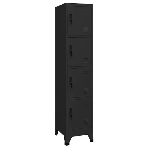 vidaXL Armoire à casiers Noir 38x45x180 cm Acier