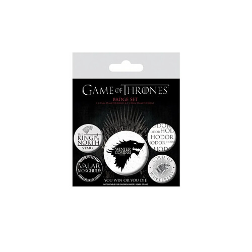 Pyramid International Game Of Thrones - Pack 5 badges Winter Is Coming