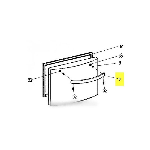 Hotpoint Poignee aluminium freezer 460x40 pour réfrigérateur ariston