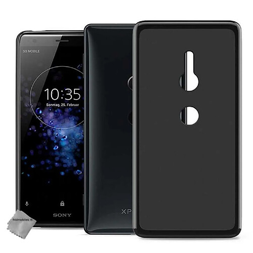 Htdmobiles Coque silicone gel fine pour Sony Xperia XZ3 + verre trempe - NOIR