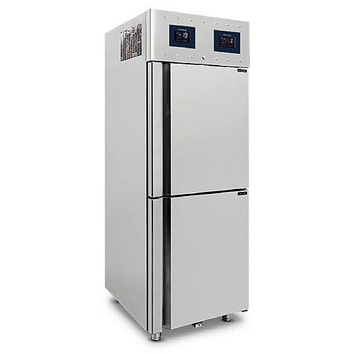 VIRTUS GROUP Réfrigérateur 350+350 Litres En Inox à 2 Températures GN 2/1, -2°/+8°C|-10°/-22°C - Wifi - Virtus - BMC0012/FN