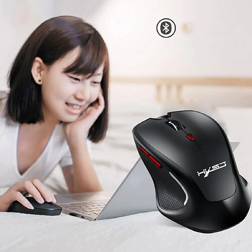 Wewoo Souris sans fil HXSJ T21 2.4GHz Bluetooth 3.0 6 touches 2400DPI optique de jeu réglable à quatre vitesses pour ordinateurs de bureau / portables