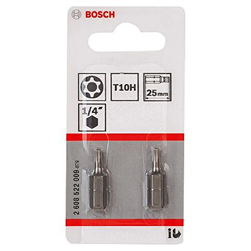 Bosch 2608522009 Embout de vissage security-torx qualité extra-dure T10h 25 mm