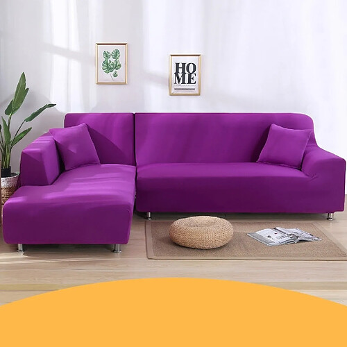 Wewoo Housse de canapé tout compris Universal Set Sofa Full Cover Add One Piece of Pillow CaseSize Three Seater 190-230cm Purple