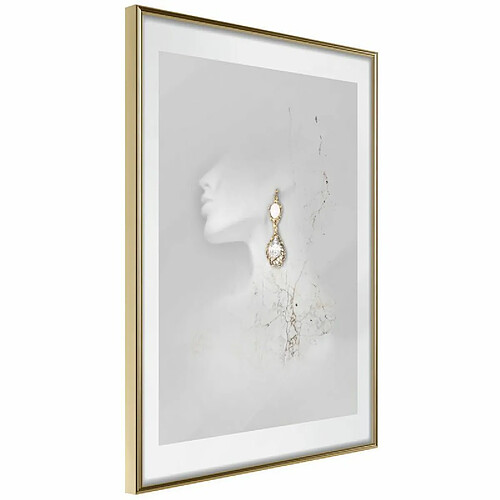 Paris Prix Affiche Murale Encadrée Jewelry is the Best Gift 30 x 45 cm Or