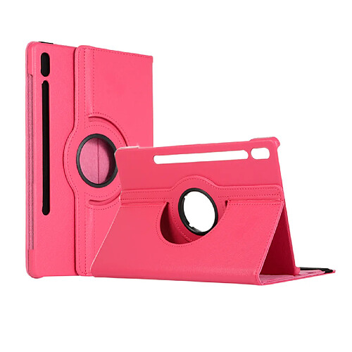 Xeptio Housse Samsung Galaxy Tab S9+ (S9 Plus) rotative rose - Etui coque protection 360 degrés - Accessoires pochette case