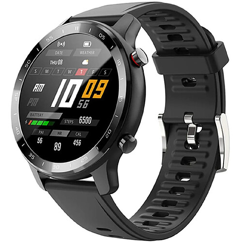 Chrono S30 Montre Connectée le plus récent moniteur de fréquence cardiaque Bluetooth Fitness Tracker IP68 étanche Smartwatch sport pour Ios Android Bracelet(noir)