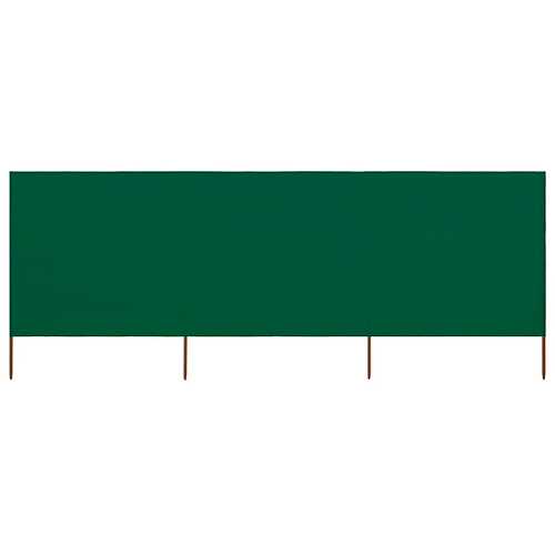 Maison Chic Paravent/Cloison de séparation 3 panneaux Tissu 400 x 80 cm Vert -MN68120