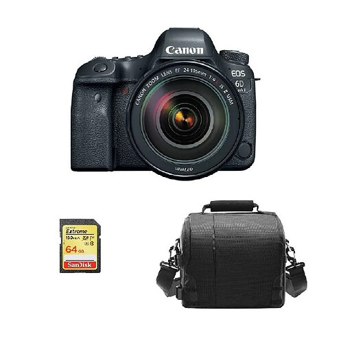 CANON EOS 6D II KIT EF 24-105MM F4L IS II USM + 64GB SD card + camera Bag