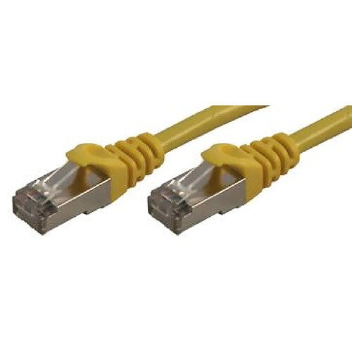 MCL Cordon de brassage RJ45 CAT 5e U/UTP - 50cm Jaune